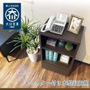 キャスター付き ワゴン 木製 収納棚 大川家具 国産 電話台 完成品 会縁 ブラウン 【 収納棚 チェスト 薄型 ファックス台 ラック リビング収納 サイドワゴン 収納 日本製 プリンター台 キャビネット サイドテーブル