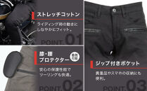 【デグナー】メンズコットンパンツ&nbsp;[DP-32]&nbsp;ブラック&nbsp;＜Mサイズ＞［&nbsp;京都&nbsp;バイク&nbsp;革製品&nbsp;ブランド&nbsp;プロテクター&nbsp;パンツ&nbsp;人気&nbsp;おすすめ&nbsp;革&nbsp;レザー&nbsp;ツーリング&nbsp;ライダー&nbsp;バイカー&nbsp;バイクギア&nbsp;メーカー&nbsp;ギア&nbsp;パーツ&nbsp;送料無料&nbsp;ふるさと納税&nbsp;］