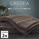 【バスタオル2枚組】スーピマ綿バスタオル 60×120cm クレB2-BR