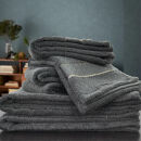 【フェイス4枚・バス2枚セット】スーピマ綿タオルセット&nbsp;クレF4B2-GY