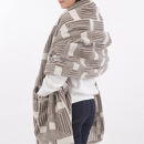 【ポケット付】洗えるタスマニアラムウール混大判ストール&nbsp;ブラウン&nbsp;70×180cm&nbsp;&nbsp;OTW-7018-BR