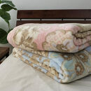 ［2枚組］椿オイル加工&nbsp;ふんわり綿毛布&nbsp;シングルサイズ（約140×200cm）×1セット（ピンク1枚・ブルー1枚）&nbsp;CNM-300-2P