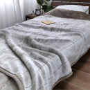 ［シングル］吸湿発熱リッチファー2枚合わせ毛布 約140×200cm ベージュ1枚 JY-2401-BE