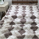 ［ロング］吸湿発熱ボリューム2枚合せ毛布&nbsp;約140×220cm&nbsp;ベージュ1枚&nbsp;JM-2203LBE