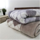 ［ロング2枚組］吸湿発熱ボリューム2枚合せ毛布&nbsp;約140×220cm&nbsp;（ベージュ1枚・グレー1枚）&nbsp;JM-2203L-2P