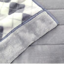 ［掛敷セット］吸湿発熱あったかボリューム毛布(約140×220cm)グレー1枚&敷パッド(約100×205cm)グレー1枚(シングル)&nbsp;JM-HTP-GY