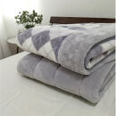 ［掛敷セット］吸湿発熱あったかボリューム毛布(約140×220cm)グレー1枚&敷パッド(約100×205cm)グレー1枚(シングル)&nbsp;JM-HTP-GY