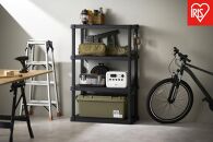 プラスチックラック4段&nbsp;PLR-9144&nbsp;ブラック