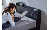 ベッド  収納ベッド宮付き DSBM-S ブラック