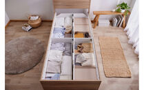 ベッド  収納ベッド宮付き DSBM-S ライトナチュラル