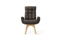 イス&nbsp;回転ファブリックチェア&nbsp;FACN-KH&nbsp;ブラウン