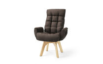 イス&nbsp;回転ファブリックチェア&nbsp;FACN-KH&nbsp;ブラウン