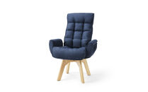 イス&nbsp;回転ファブリックチェア&nbsp;FACN-KH&nbsp;ブルー