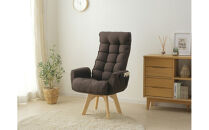 イス&nbsp;回転ファブリックチェア　ハイバック&nbsp;FACN-KHB&nbsp;ブラウン