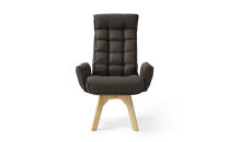 イス&nbsp;回転ファブリックチェア　ハイバック&nbsp;FACN-KHB&nbsp;ブラウン