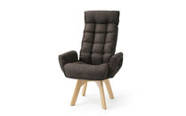 イス&nbsp;回転ファブリックチェア　ハイバック&nbsp;FACN-KHB&nbsp;ブラウン