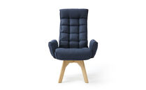 イス&nbsp;回転ファブリックチェア　ハイバック&nbsp;FACN-KHB&nbsp;ブルー