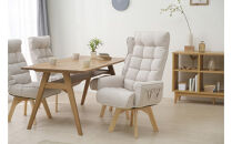 イス&nbsp;回転ファブリックチェア　ハイバック&nbsp;FACN-KHB&nbsp;アイボリー