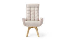 イス&nbsp;回転ファブリックチェア　ハイバック&nbsp;FACN-KHB&nbsp;アイボリー