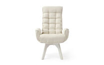 イス 回転ファブリックチェア　ハイバック FACN-KHB ホワイト