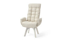 イス 回転ファブリックチェア　ハイバック FACN-KHB ホワイト