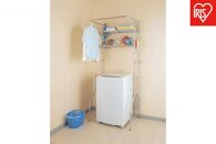 ランドリーラック&nbsp;&nbsp;&nbsp;ハンガーバー付ランドリーラック&nbsp;HLR-Y18&nbsp;シルバー