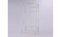 ランドリーラック&nbsp;&nbsp;&nbsp;ハンガーバー付ランドリーラック&nbsp;HLR-Y18&nbsp;シルバー