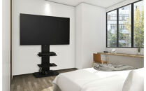 テレビ台&nbsp;スタンドテレビ台&nbsp;UTS-700R-BO&nbsp;ブラックオーク