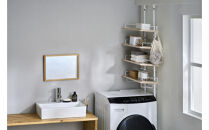 ランドリーラック&nbsp;&nbsp;&nbsp;つっぱりランドリーラック&nbsp;TLR-4&nbsp;ホワイト/ライトナチュラル