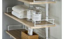 ランドリーラック&nbsp;&nbsp;&nbsp;つっぱりランドリーラック&nbsp;TLR-4&nbsp;ホワイト/ライトナチュラル