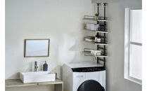 ランドリーラック&nbsp;&nbsp;&nbsp;つっぱりランドリーラック&nbsp;TLR-4&nbsp;ブラック/アッシュグレー