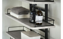 ランドリーラック&nbsp;&nbsp;&nbsp;つっぱりランドリーラック&nbsp;TLR-4&nbsp;ブラック/アッシュグレー