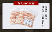 《業務用・訳アリ》国産牛　小腸　2kg