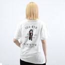 〈予約/9月以降配送〉猫忍者Tシャツ/バックプリント&nbsp;ホワイト&nbsp;男女兼用【XLサイズ】