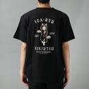 猫忍者Tシャツ/バックプリント&nbsp;ブラック&nbsp;男女兼用【XLサイズ】