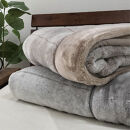 ［シングルサイズ2枚組］吸湿発熱リッチファー2枚合わせ毛布&nbsp;約140×200cm×1セット&nbsp;ベージュ1枚・グレー1枚&nbsp;&nbsp;JY-2401-2P