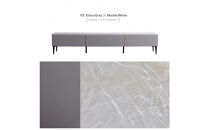 テレビボード&nbsp;幅220cm&nbsp;ローボード&nbsp;テレビ台&nbsp;リスボン&nbsp;グラスグレー×マーブルホワイト&nbsp;【モーブル】【大川家具】