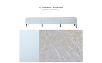 テレビボード&nbsp;幅220cm&nbsp;ローボード&nbsp;テレビ台&nbsp;リスボン&nbsp;グラスホワイト×マーブルホワイト&nbsp;【モーブル】【大川家具】