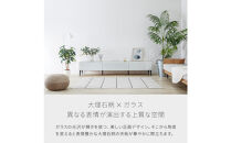 テレビボード&nbsp;幅220cm&nbsp;ローボード&nbsp;テレビ台&nbsp;リスボン&nbsp;グラスホワイト×マーブルホワイト&nbsp;【モーブル】【大川家具】