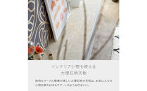 テレビボード&nbsp;幅220cm&nbsp;ローボード&nbsp;テレビ台&nbsp;リスボン&nbsp;グラスホワイト×マーブルホワイト&nbsp;【モーブル】【大川家具】