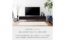 テレビボード&nbsp;幅220cm&nbsp;ローボード&nbsp;テレビ台&nbsp;リスボン&nbsp;グラスブラック×マーブルブラック&nbsp;【モーブル】【大川家具】