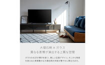 テレビボード&nbsp;幅200cm&nbsp;ローボード&nbsp;テレビ台&nbsp;リスボン&nbsp;グラスブラック×マーブルブラック&nbsp;【モーブル】【大川家具】