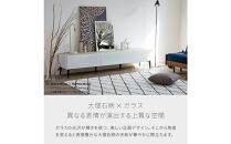 テレビボード&nbsp;幅200cm&nbsp;ローボード&nbsp;テレビ台&nbsp;リスボン&nbsp;グラスホワイト×マーブルホワイト&nbsp;【モーブル】【大川家具】