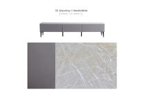 テレビボード&nbsp;幅200cm&nbsp;ローボード&nbsp;テレビ台&nbsp;リスボン&nbsp;グラスグレー×マーブルホワイト&nbsp;【モーブル】【大川家具】