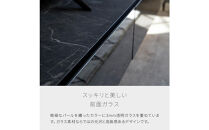 テレビボード&nbsp;幅180cm&nbsp;ローボード&nbsp;テレビ台&nbsp;リスボン&nbsp;グラスブラック×マーブルブラック&nbsp;【モーブル】【大川家具】