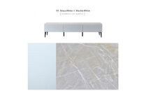 テレビボード&nbsp;幅180cm&nbsp;ローボード&nbsp;テレビ台&nbsp;リスボン&nbsp;グラスホワイト×マーブルホワイト&nbsp;【モーブル】【大川家具】