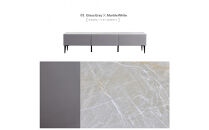 テレビボード&nbsp;幅180cm&nbsp;ローボード&nbsp;テレビ台&nbsp;リスボン&nbsp;グラスグレー×マーブルホワイト&nbsp;【モーブル】【大川家具】