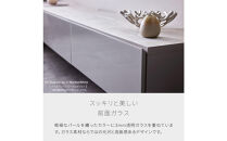 テレビボード&nbsp;幅180cm&nbsp;ローボード&nbsp;テレビ台&nbsp;リスボン&nbsp;グラスグレー×マーブルホワイト&nbsp;【モーブル】【大川家具】