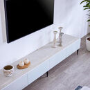 テレビボード&nbsp;幅240cm&nbsp;ローボード&nbsp;テレビ台&nbsp;リスボン&nbsp;グラスホワイト(GWH)×マーブルホワイト【モーブル】【大川家具】