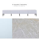 テレビボード&nbsp;幅240cm&nbsp;ローボード&nbsp;テレビ台&nbsp;リスボン&nbsp;グラスホワイト(GWH)×マーブルホワイト【モーブル】【大川家具】